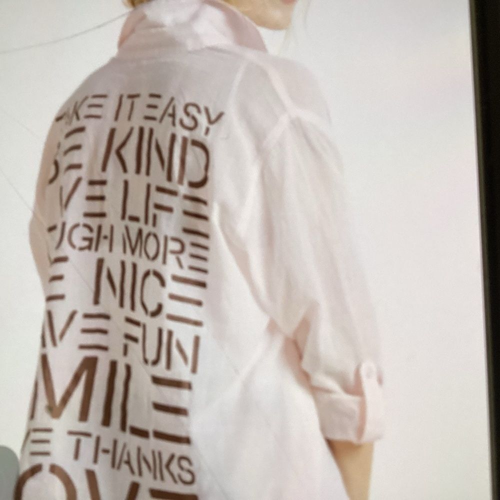 Sundry Women's Gauze Cotton Hi-low Oversized Button-up Graphic Shirt Peach Sz 1